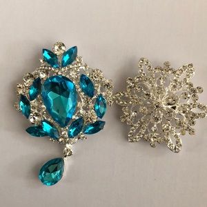 Mon Coeur Blue quarts and rhinestone jewelry.